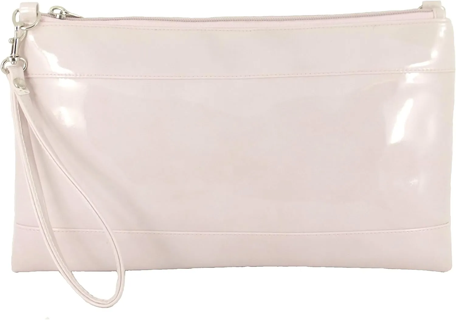 LONI Womens Divine Faux Patent Clutch/Shoulder/Crossbody/Wristlet Bag Size Large