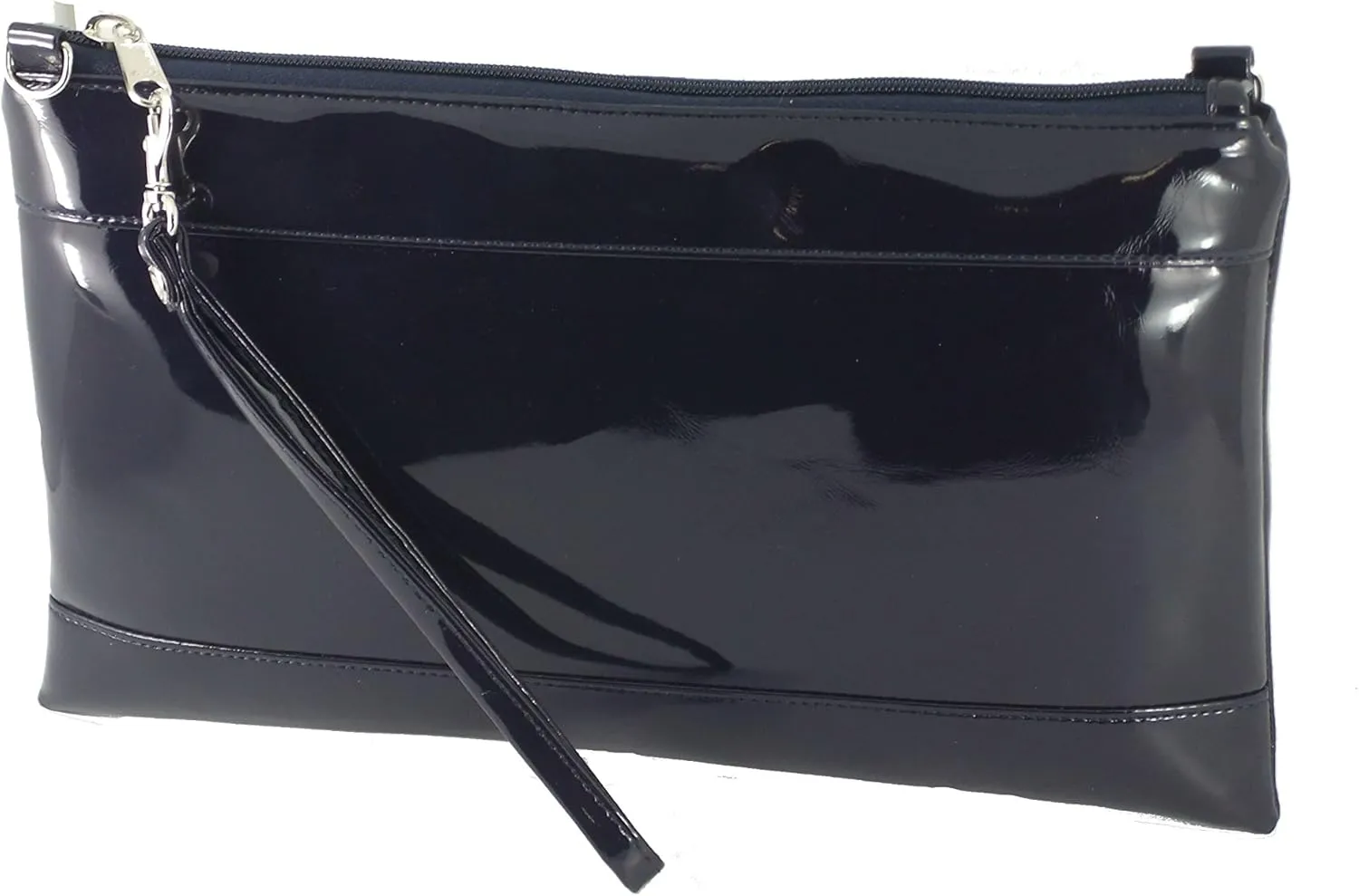 LONI Womens Divine Faux Patent Clutch/Shoulder/Crossbody/Wristlet Bag Size Large