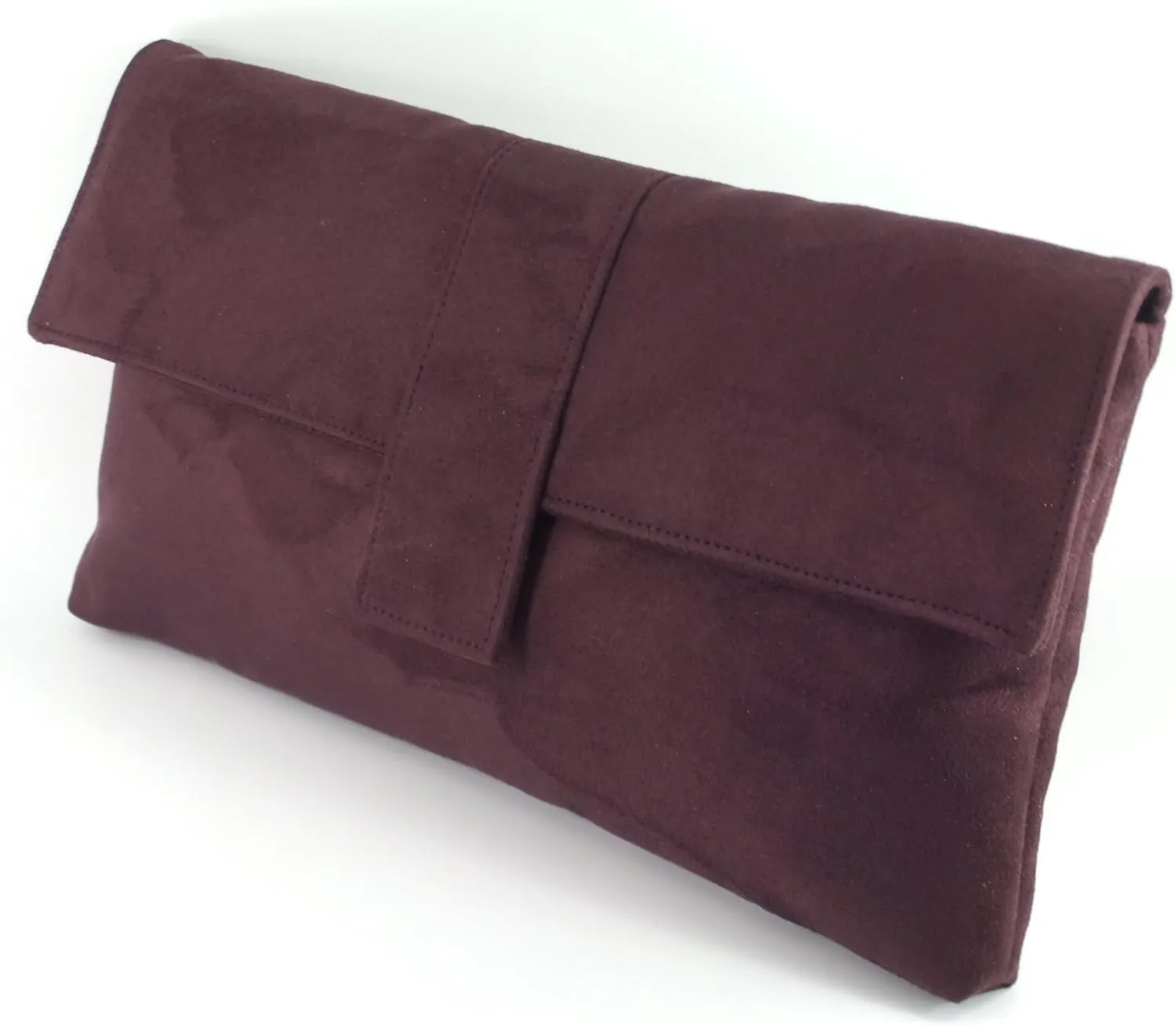 LONI Womens Fab Large Faux Suede Clutch Bag/Shoulder Bag