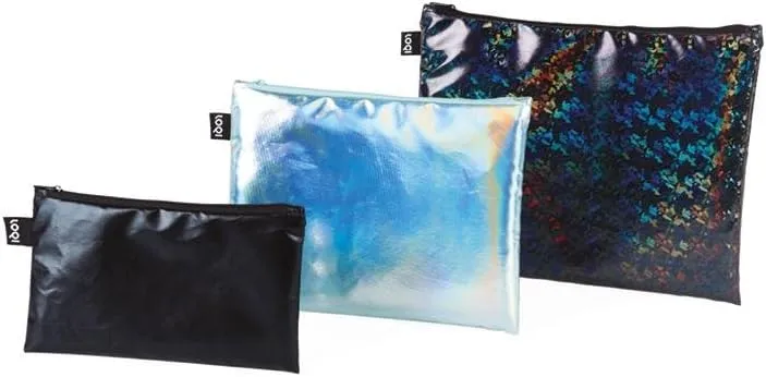 LOQI Metallic Collection Prism Zip Pockets