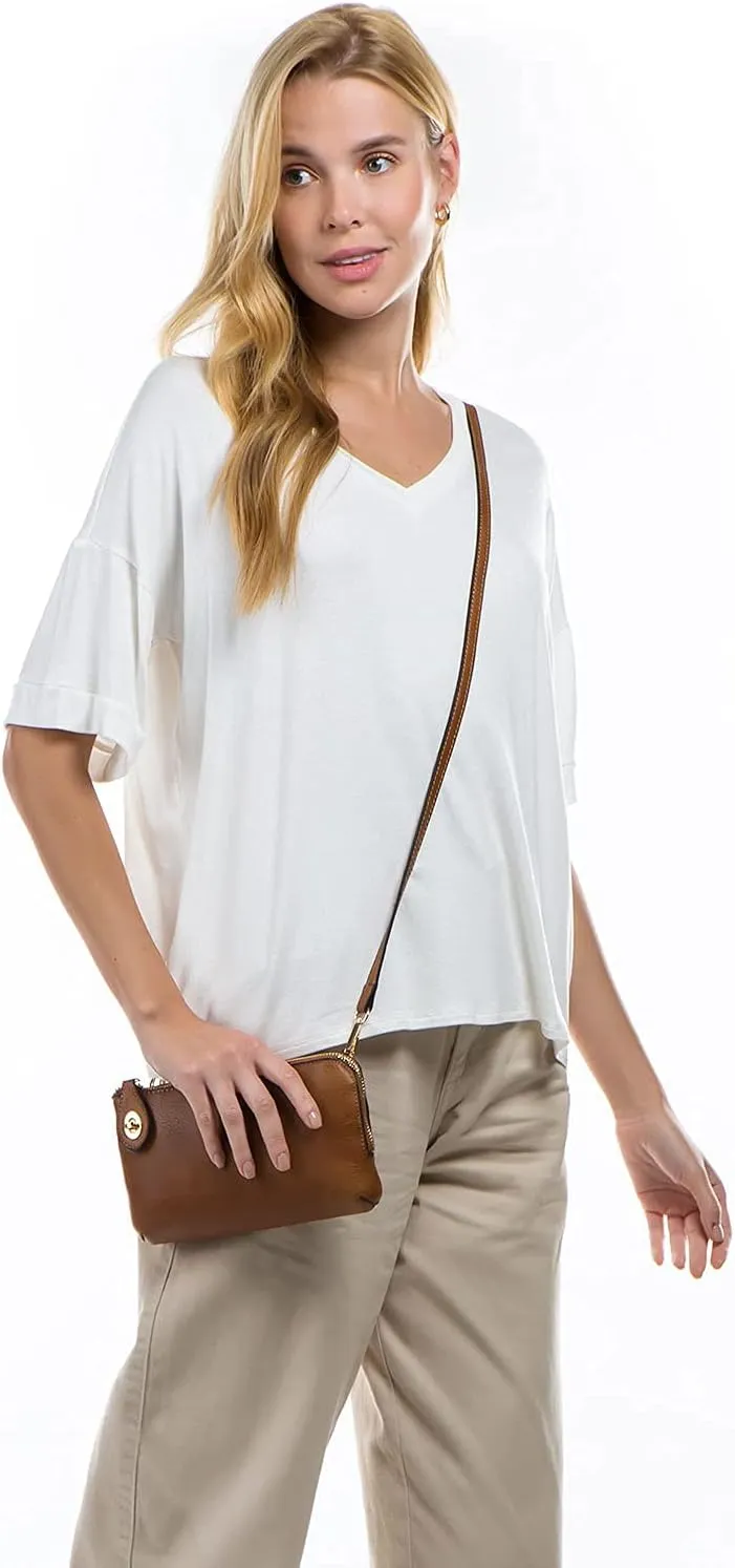 LOVESOME Women's Small Crossbody Bag Wristlet Clutch