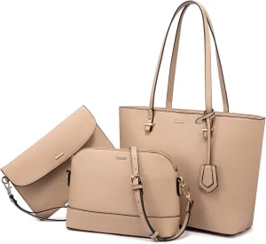 LOVEVOOK Handbags for Women Shoulder Bags Tote Satchel Hobo 3pcs Purse Set