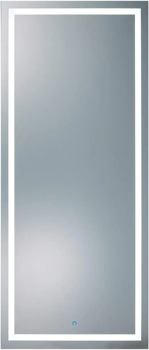 Lumina LED Salon Mirror & Storage Server, Extra-Large Full-Length Mirror, Built-in Dimmable LED Light, Easy & Accessible On/Off Button, in Beechwood, PIB-9110-SER-BEE