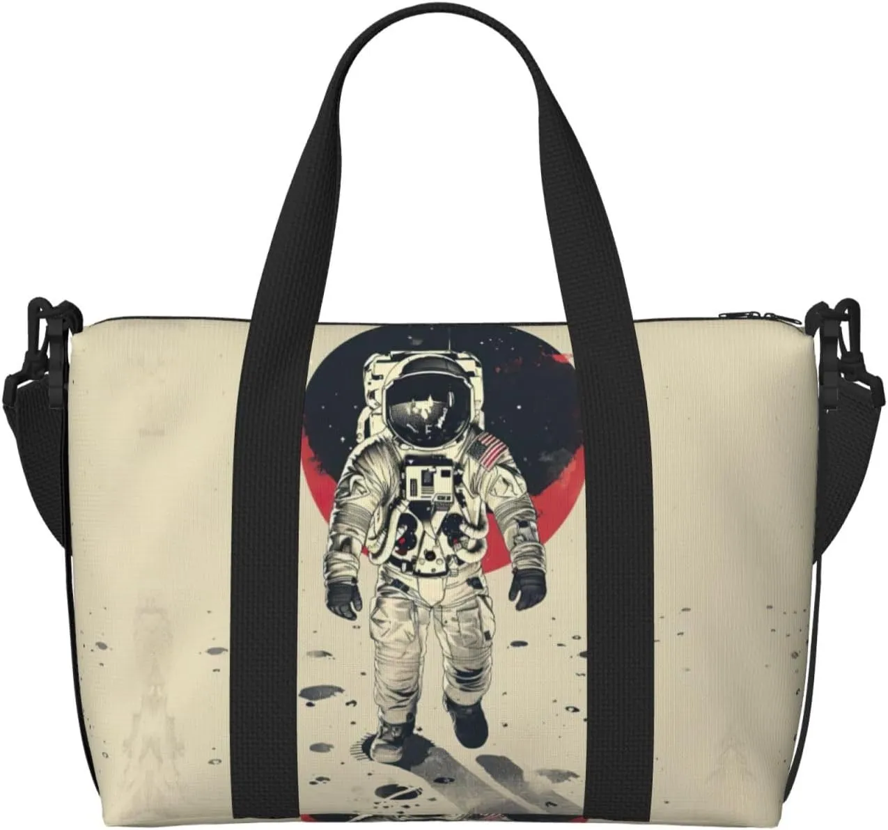 Lunar Astronaut Print Versatile Gym Sports Bag,Companion For Your Journeys And Fitness Routines
