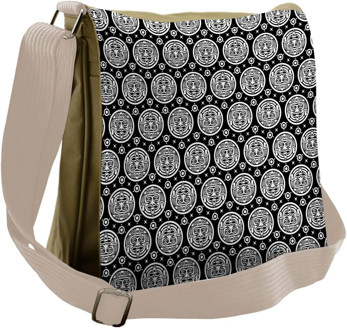 Lunarable Aztec Messenger Bag, Calendar, Unisex Cross-body