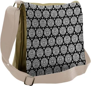 Lunarable Aztec Messenger Bag, Calendar, Unisex Cross-body