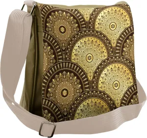 Lunarable Mandala Messenger Bag, Cultural Motifs, Unisex Cross-body