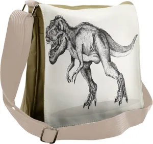 Lunarable Modern Messenger Bag, Prehistoric Giant Creature, Unisex Cross-body