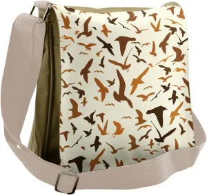 Lunarable Seagulls Messenger Bag, Wildlife of the Coastline, Unisex Cross-body