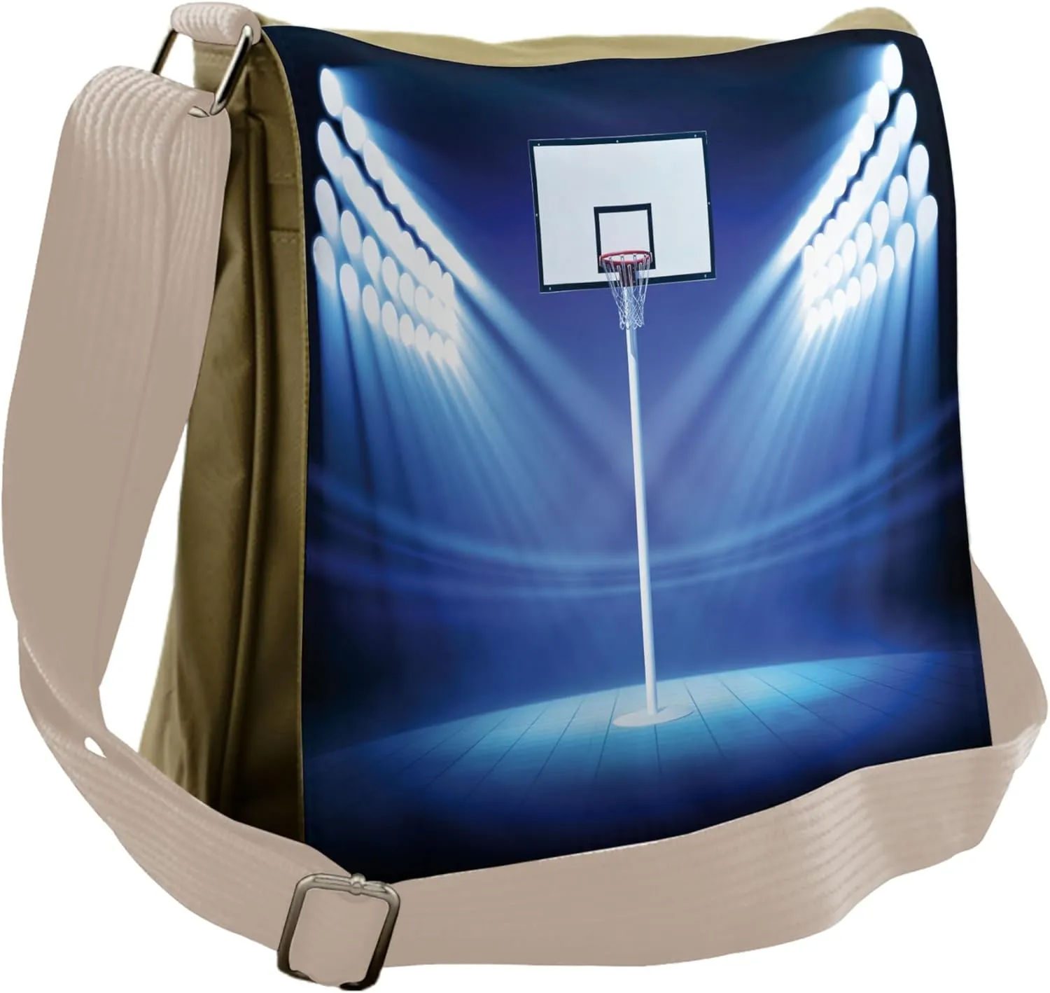 Lunarable Sports Messenger Bag, Hoop Stadium Match Victory, Unisex Cross-body