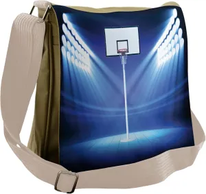 Lunarable Sports Messenger Bag, Hoop Stadium Match Victory, Unisex Cross-body
