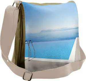 Lunarable Valentine Messenger Bag, Refreshing Relax Vacation, Unisex Cross-body