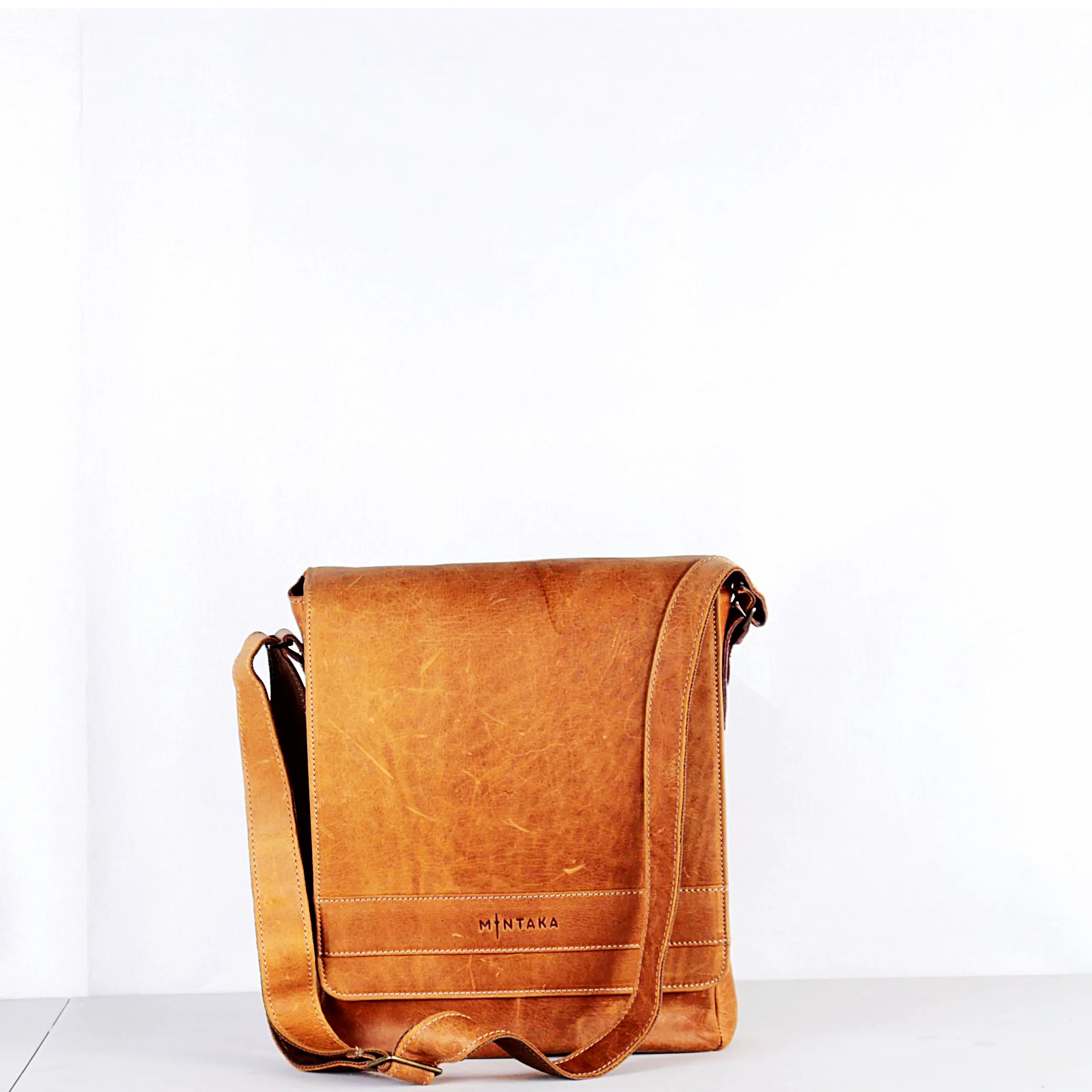Mac Messenger Leather Crossbody Satchel