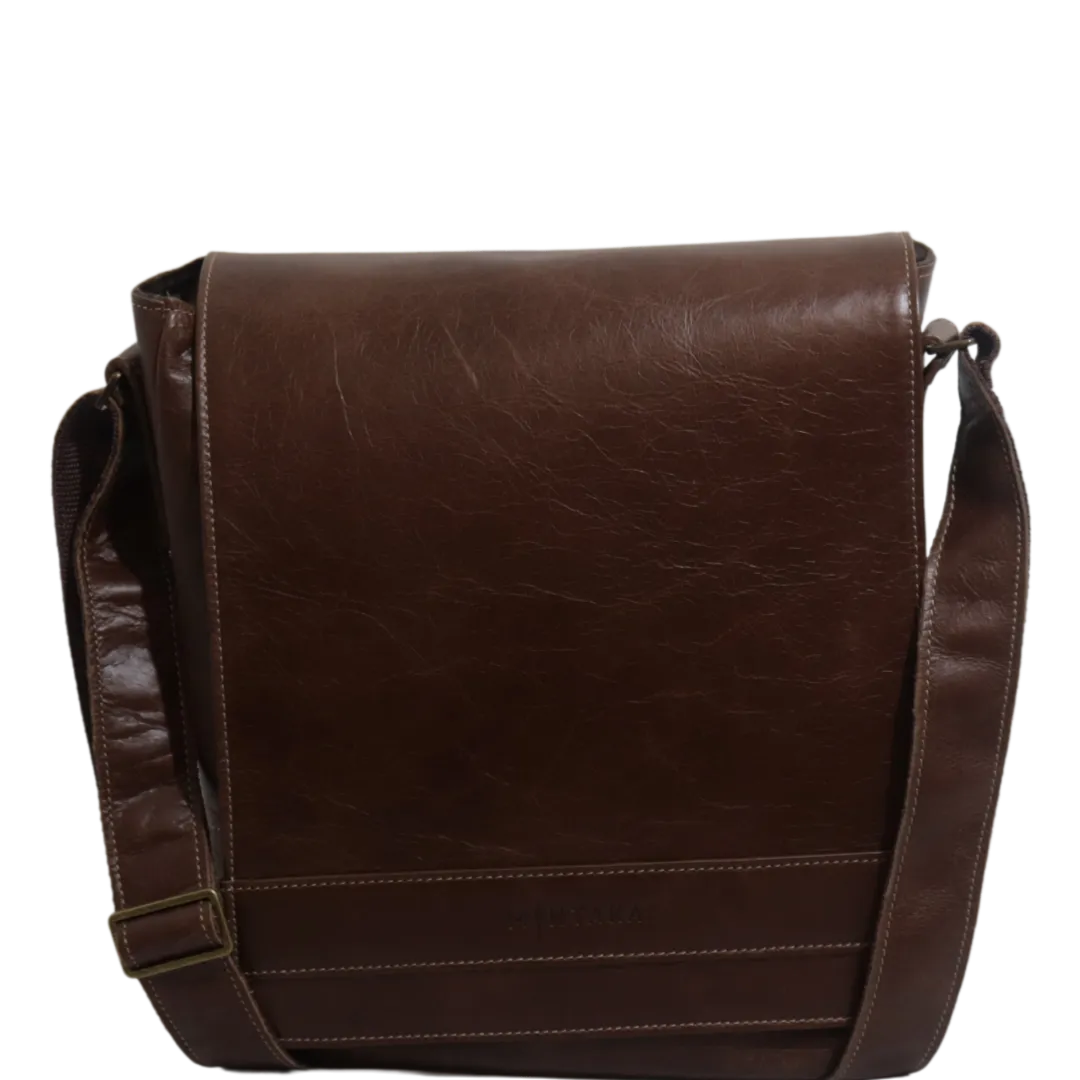 Mac Messenger Leather Crossbody Satchel