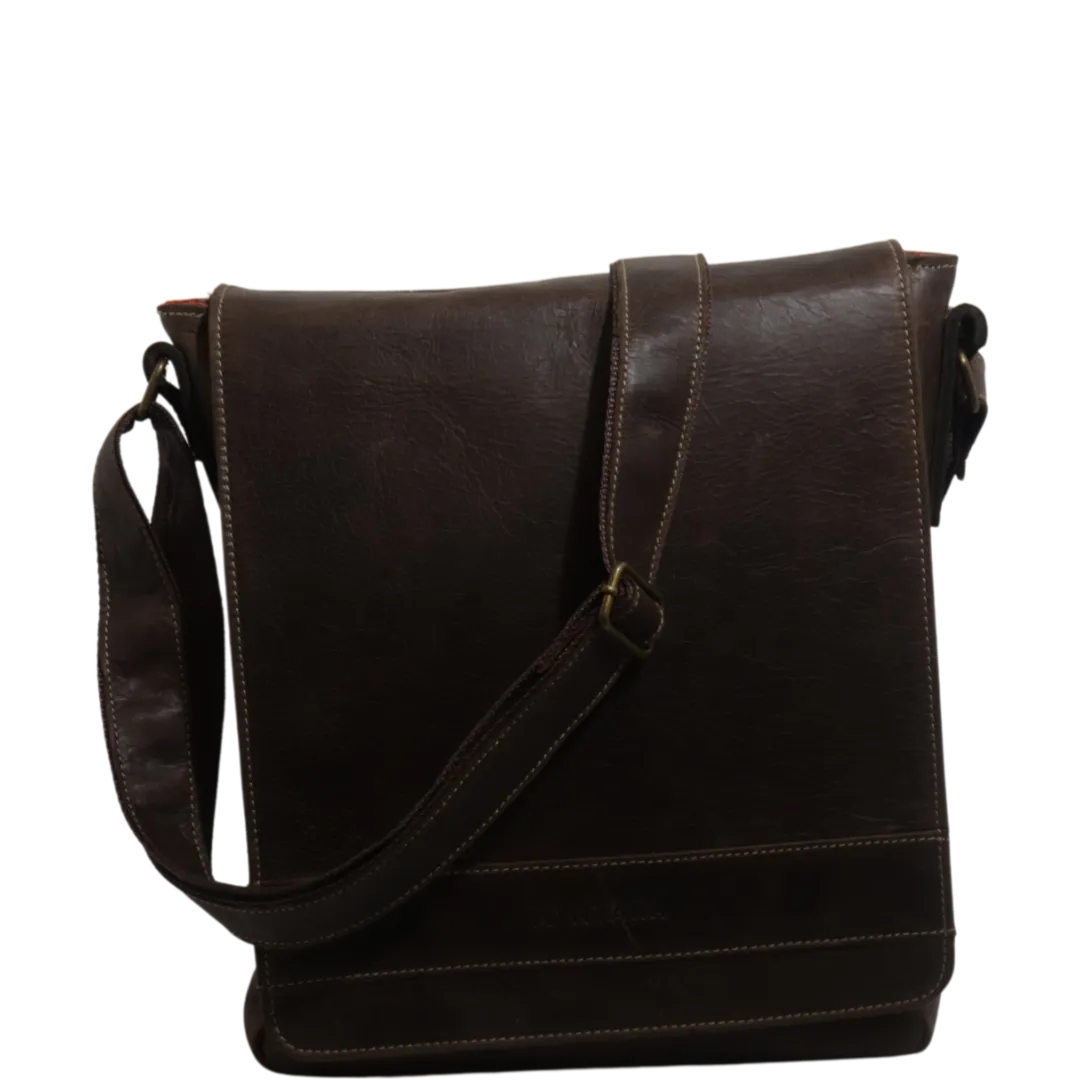 Mac Messenger Leather Crossbody Satchel