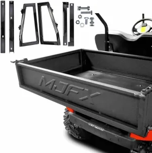 MADJAX Premium Heavy Duty Steel Golf Cart Cargo Box Kit Compatible with Yamaha Drive2 2017-Up Models | Black Steel Utility Box