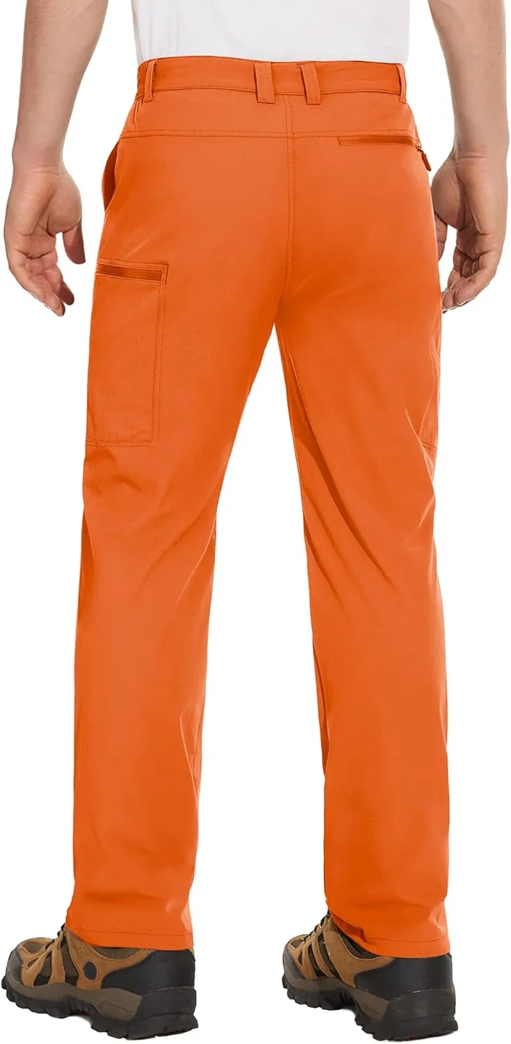 MAGCOMSEN Men's Hiking Pants 6 Pockets,Water Resistant Ripstop Outdoor Pants,Lightweight Quick Dry Fishing Work Pants