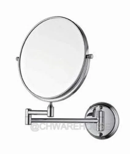 Magnifying Bathroom Mirror | 2-Sided 7x and 1x Makeup Mirror for Vanity and Travel (Brass)