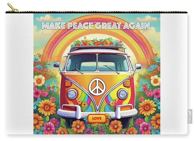 MAKE PEACE GREAT AGAIN - Love Van - Zip Pouch
