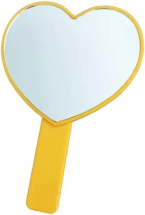 Makeup Mirror Compact Mirror Portable Handheld Makeup Mirror Vanity Mirror Makeup Dresser with Handle Hand Mirror Makeup Mirror Ladies Small Mirror Vanity Mirror Make up Mirror(C)