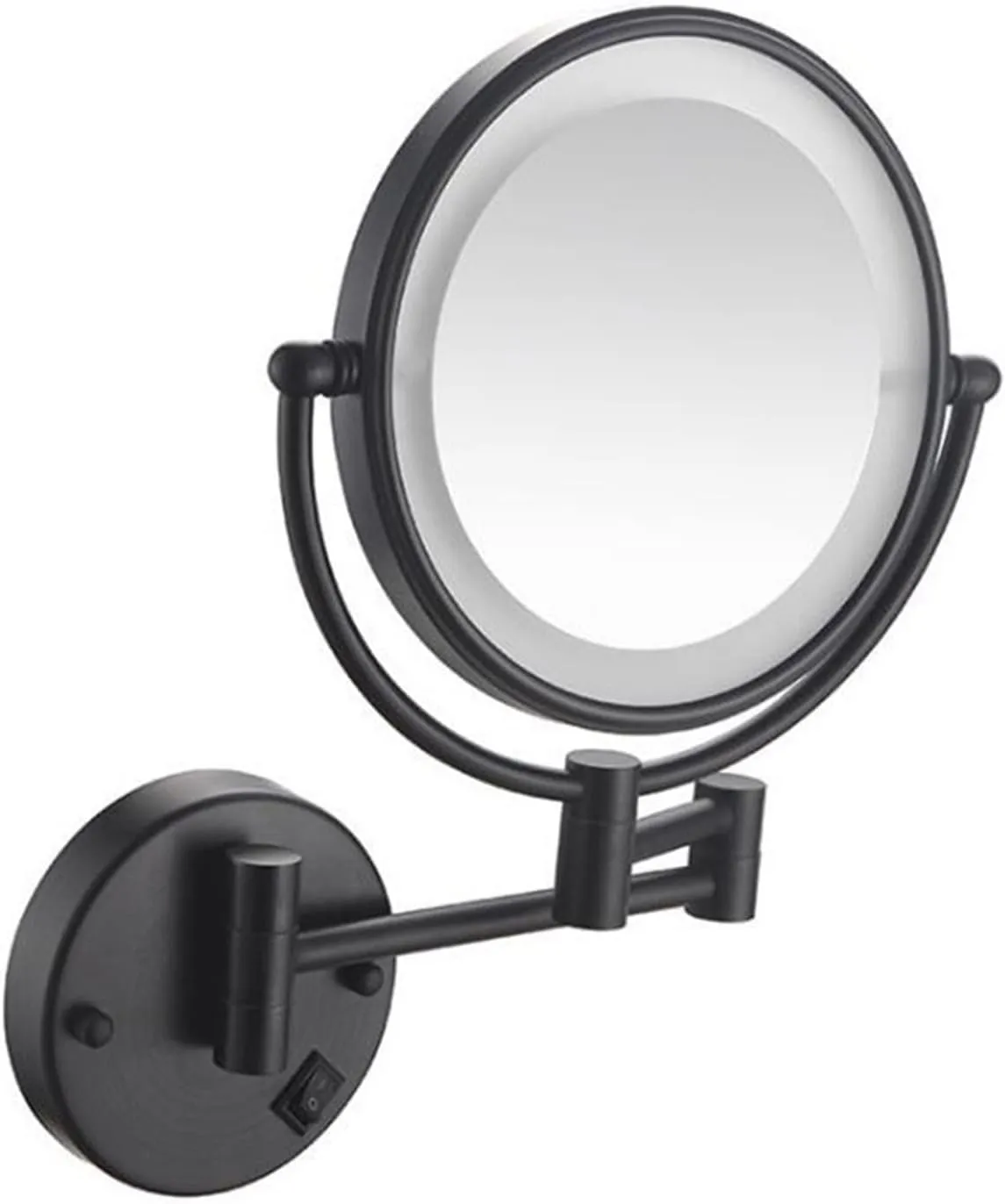 Makeup Mirror Travel Makeup Mirror, Bathroom, Hotel, Wall-Mounted Mirror, Magnifying Cosmetic Mirror, Double-Telesbathroom, Beauty Mirror, Wall-Mounted, No-Perforation