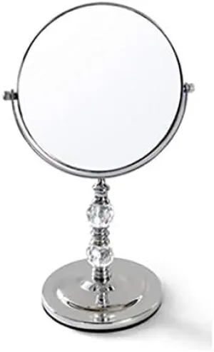 Makeup Mirror Vanity Mirror Multiangle Rotating Desktop WallMounted Makeup Mirror for Bedroom Bathroom Home Shower (Size : 35CM)