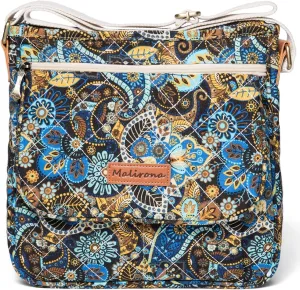 Malirona Women 's Durable Floral Crossbody Bag Canvas Messenger Handbag Multi Pocket Travel Satchel Purse