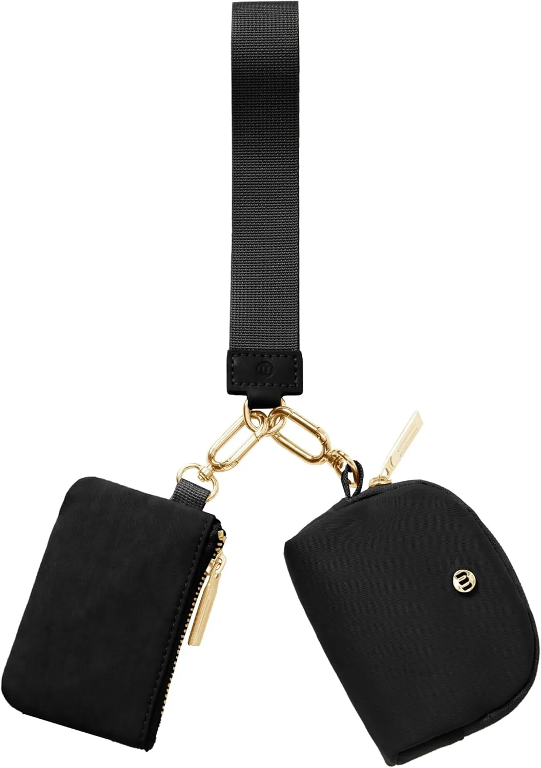 MAMONA Keychain Wallet - Mini Zip Around Wristlet Wallets with Detachable Dual Pouch - Ideal Portable Coin Purse for Women and Men