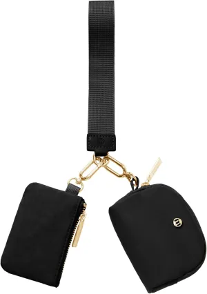 MAMONA Keychain Wallet - Mini Zip Around Wristlet Wallets with Detachable Dual Pouch - Ideal Portable Coin Purse for Women and Men
