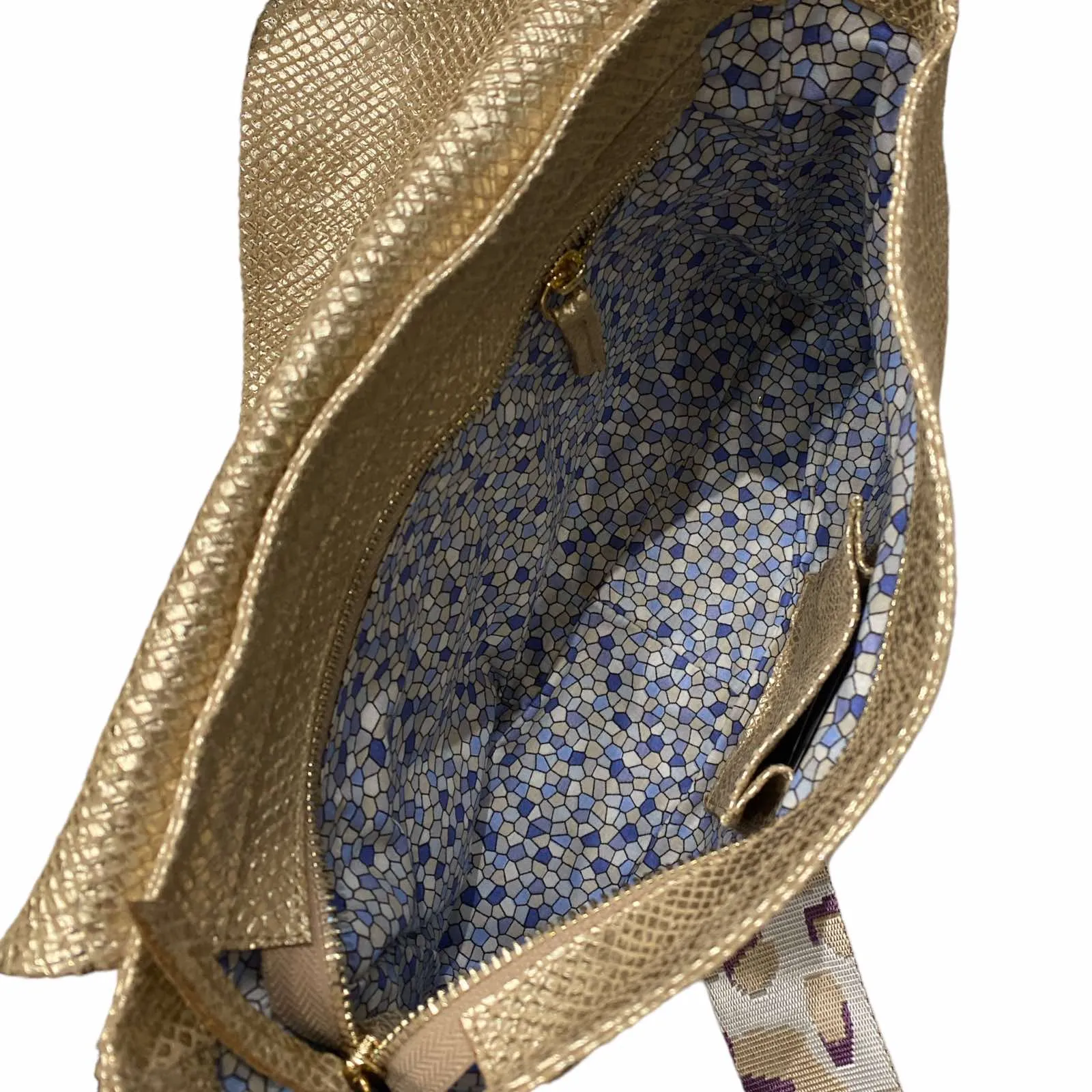 Mandy. Gold matte leather limited edition bag