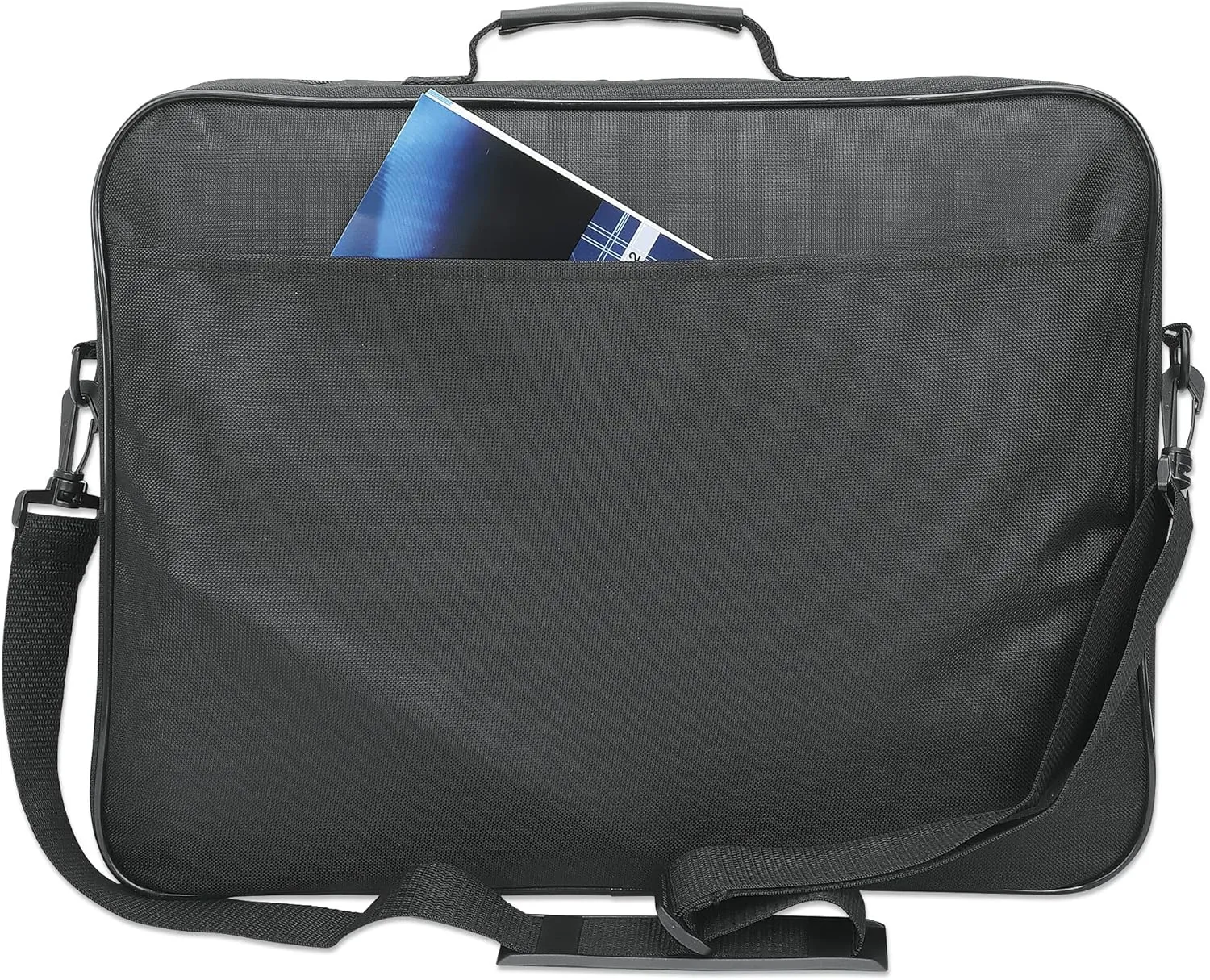 MANHATTAN Laptop Shoulder Bag Carrying Case – Slim Briefcase Style, Clamshell Opening, Padded Compartments–3 Yr Mfg Warranty