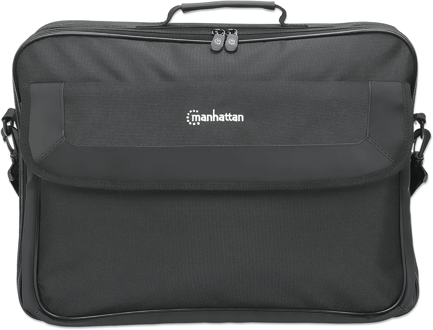 MANHATTAN Laptop Shoulder Bag Carrying Case – Slim Briefcase Style, Clamshell Opening, Padded Compartments–3 Yr Mfg Warranty