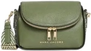Marc Jacobs The Groove Leather Mini Messenger Crossbody Bag (Bronze Green)