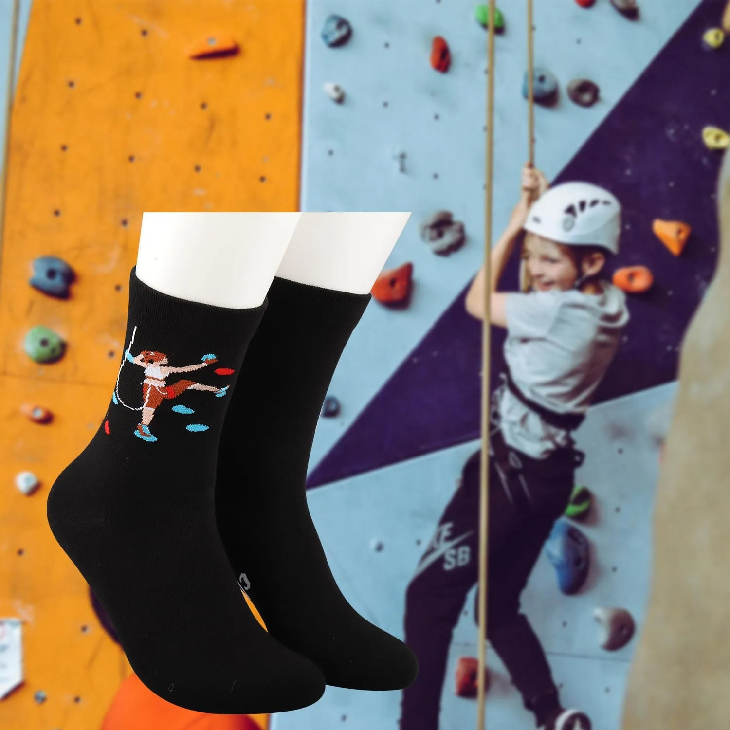 MBMSO Just a Girl who Loves Climbing Socks - Funny Climbing Gift for Girls