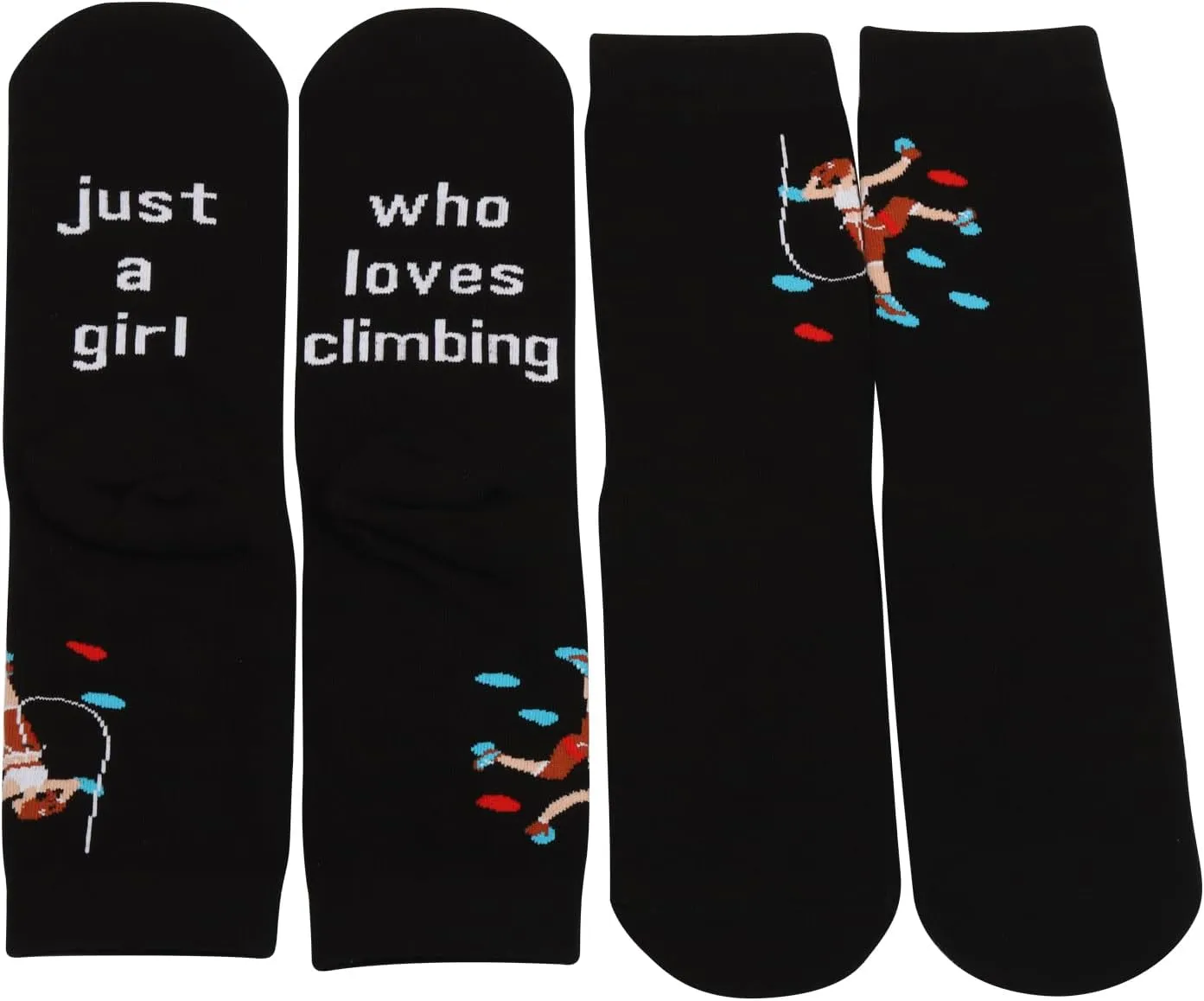MBMSO Just a Girl who Loves Climbing Socks - Funny Climbing Gift for Girls