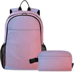 MCHIVER Amy Crisp Kids Backpack with Lunch Box Lightweight School Backpack Set for Girls Boys Large Capacity Casual Daypack for Elementary Middle School 18.5 inch