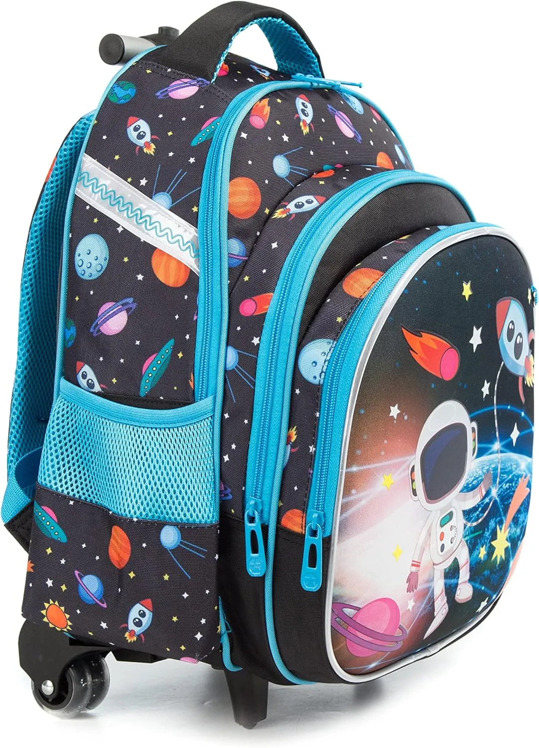 Meetbelify Boys Rolling Backpack Kids Backpacks with Wheels for Elementary Student School Bags Trolley Trip Luggage
