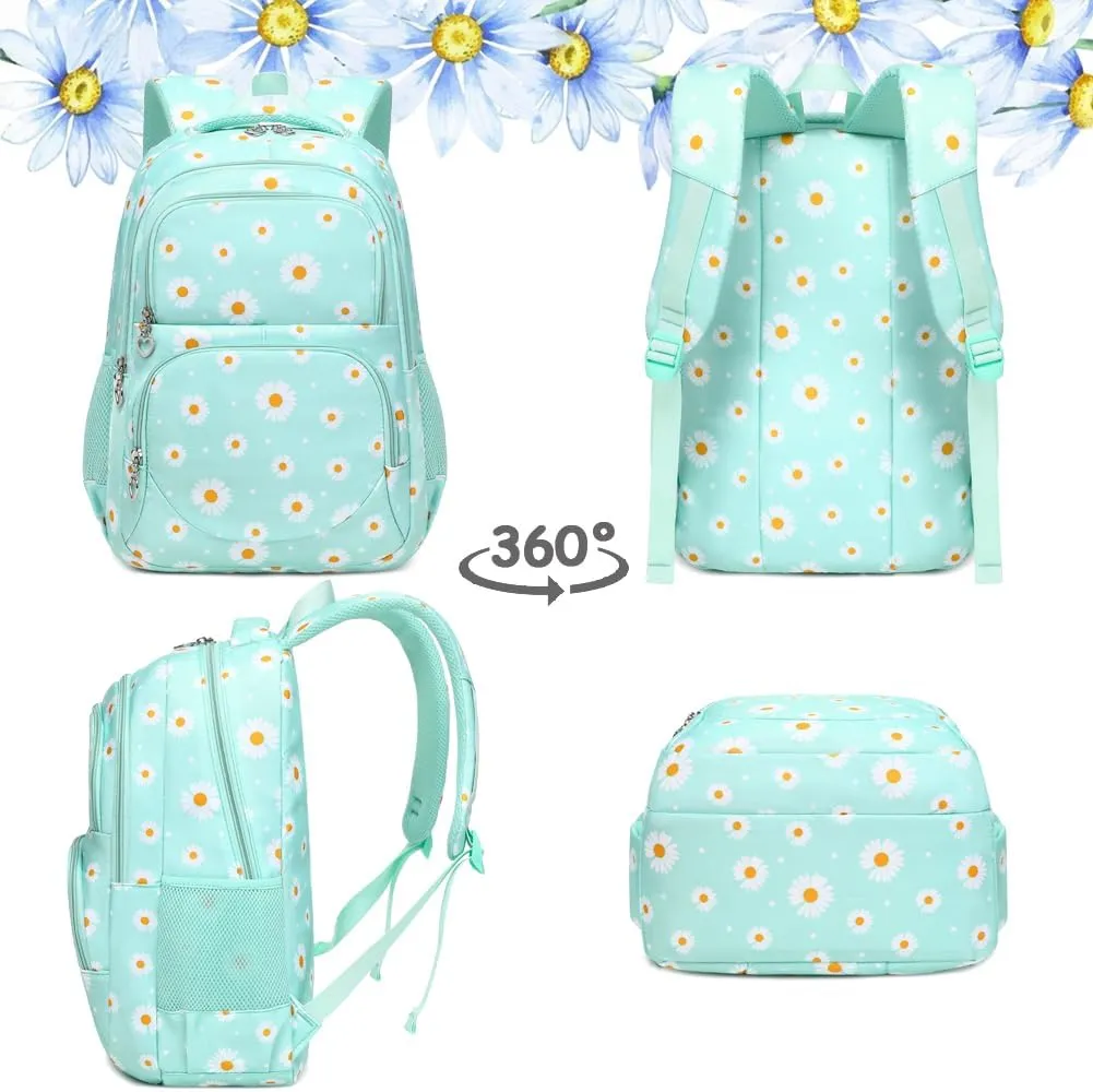 Meisohua Girls Backpack with Lunch Box 3 in 1 Set Kids Backpack for Girls Preschool Kindergarten Elementary School Backpack
