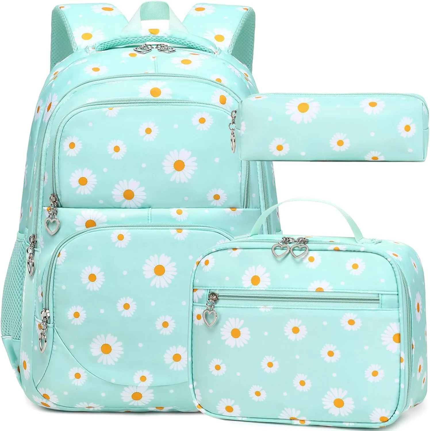 Meisohua Girls Backpack with Lunch Box 3 in 1 Set Kids Backpack for Girls Preschool Kindergarten Elementary School Backpack
