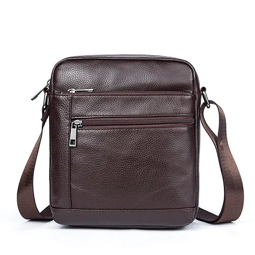 Men Bags for Leather 7604 Male Men's Leather Bag Men's Handbags Shoulder Messenger Small Genuine Bag Proactive support Men Automation-ready Bag Crossbody WESTAL