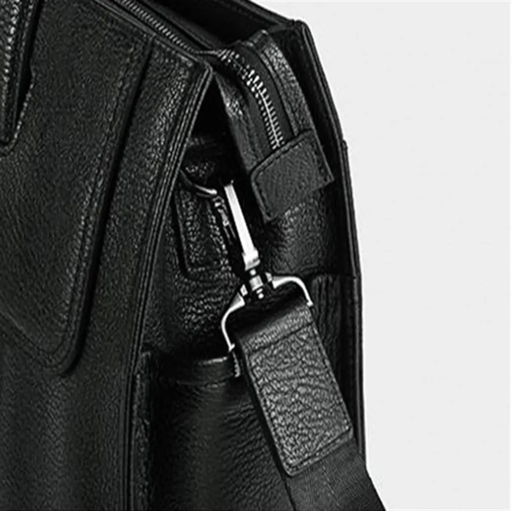 Men's Bags Leather Men's Handbags Layer Cowhide Computer Bag 15.6 Inch Business Large Capacity Briefcase