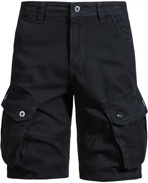 Men's Big and Tall Shorts Cargo Utility Design Stretch Fabric Heavy Duty Outdoor Casual Summer Wear