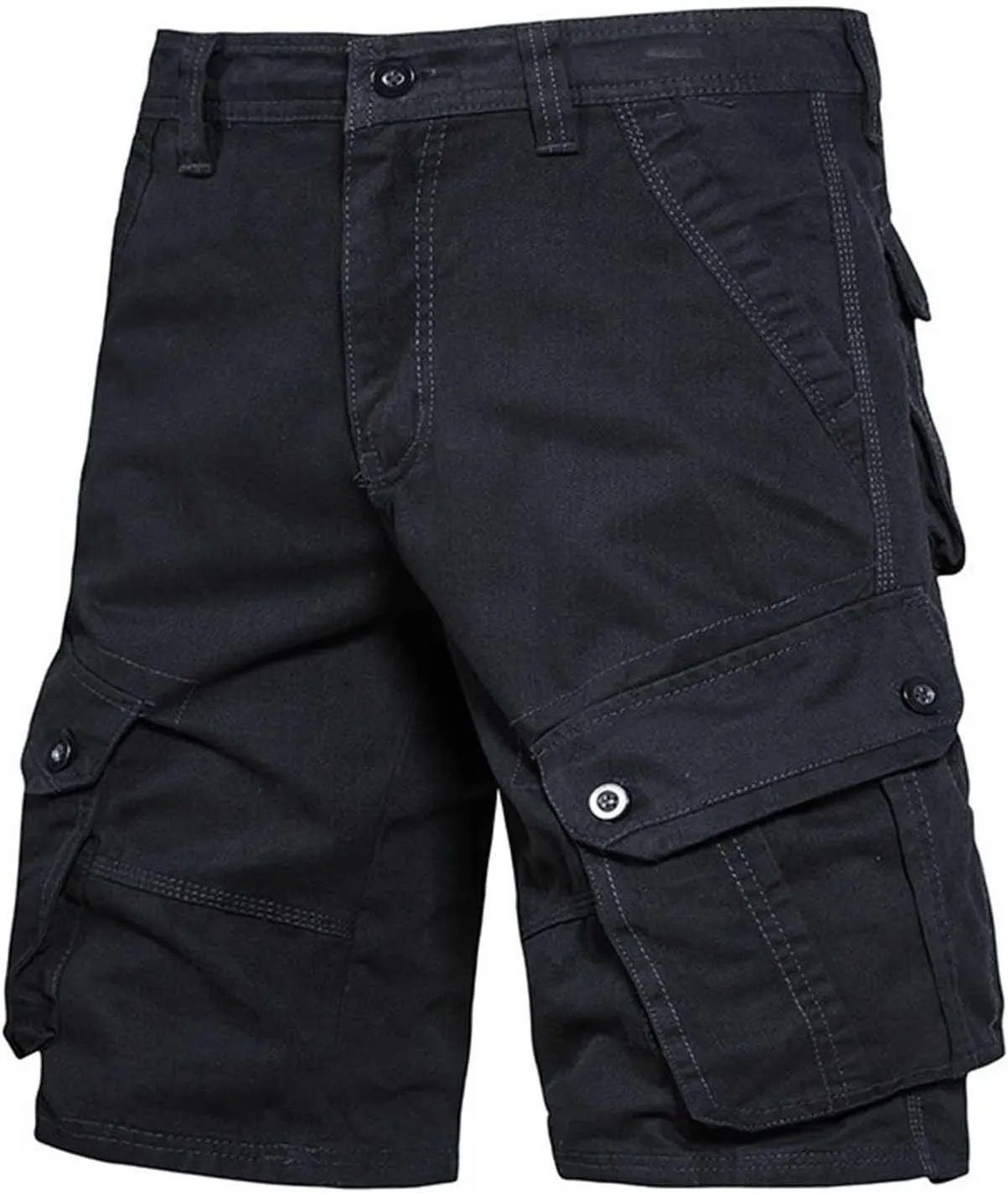 Men's Big and Tall Shorts Cargo Utility Design Stretch Fabric Heavy Duty Outdoor Casual Summer Wear