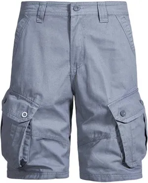 Men's Big and Tall Shorts Cargo Utility Design Stretch Fabric Heavy Duty Outdoor Casual Summer Wear