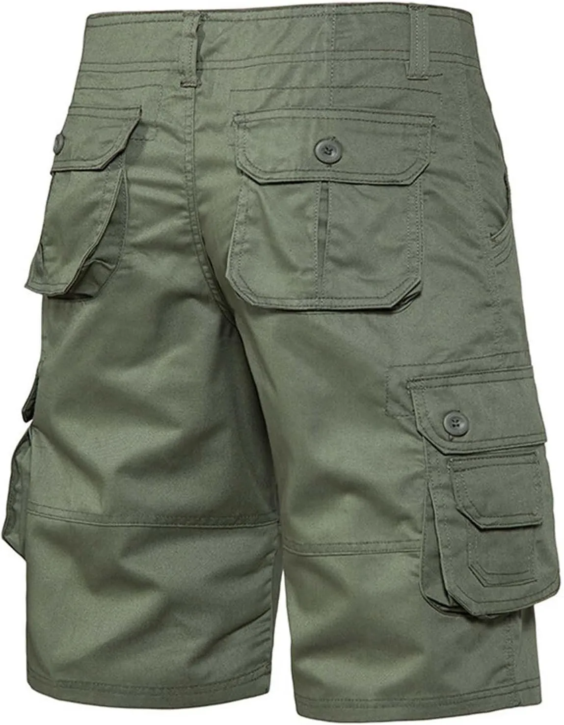 Mens Cargo Shorts Durable Workwear Stretch Waist Outdoor Utility Pockets Casual Summer Hiking Shorts for Men
