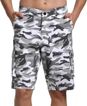 Men's Cargo Shorts Relaxed Fit Below Knee Length Hiking Shorts with 6 Pockets