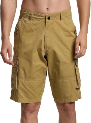 Men's Cargo Shorts Relaxed Fit Below Knee Length Hiking Shorts with 6 Pockets