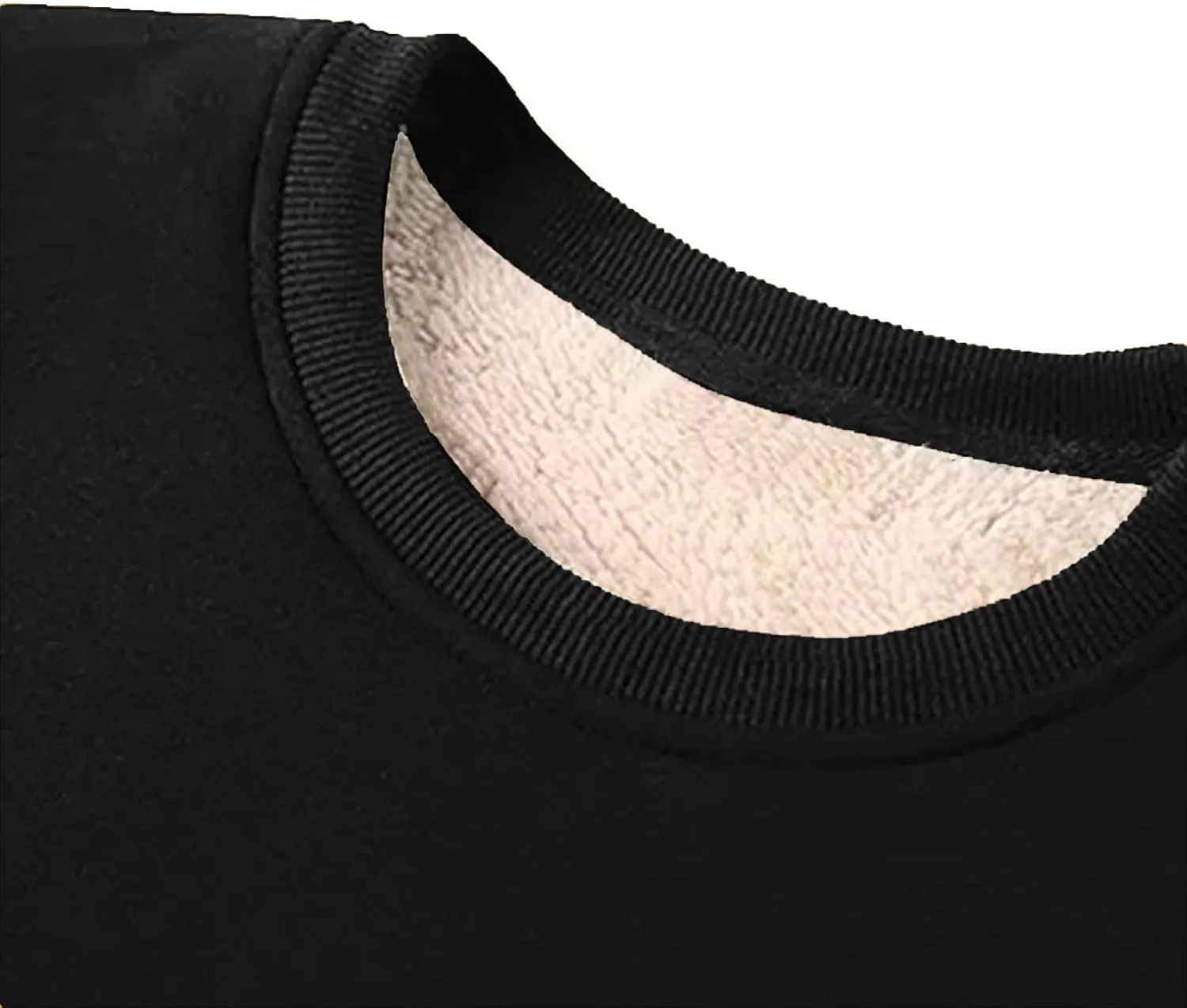 Mens Fleece Pullover Crewneck Solid Solor Basic Winter Warm Sweatshirts Long Sleeve Casual Loose Comfy Clothes 2024