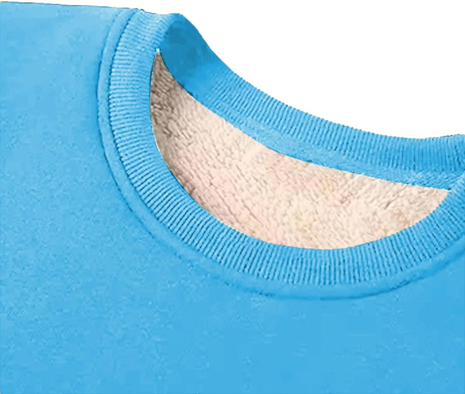 Mens Fleece Pullover Crewneck Solid Solor Basic Winter Warm Sweatshirts Long Sleeve Casual Loose Comfy Clothes 2024