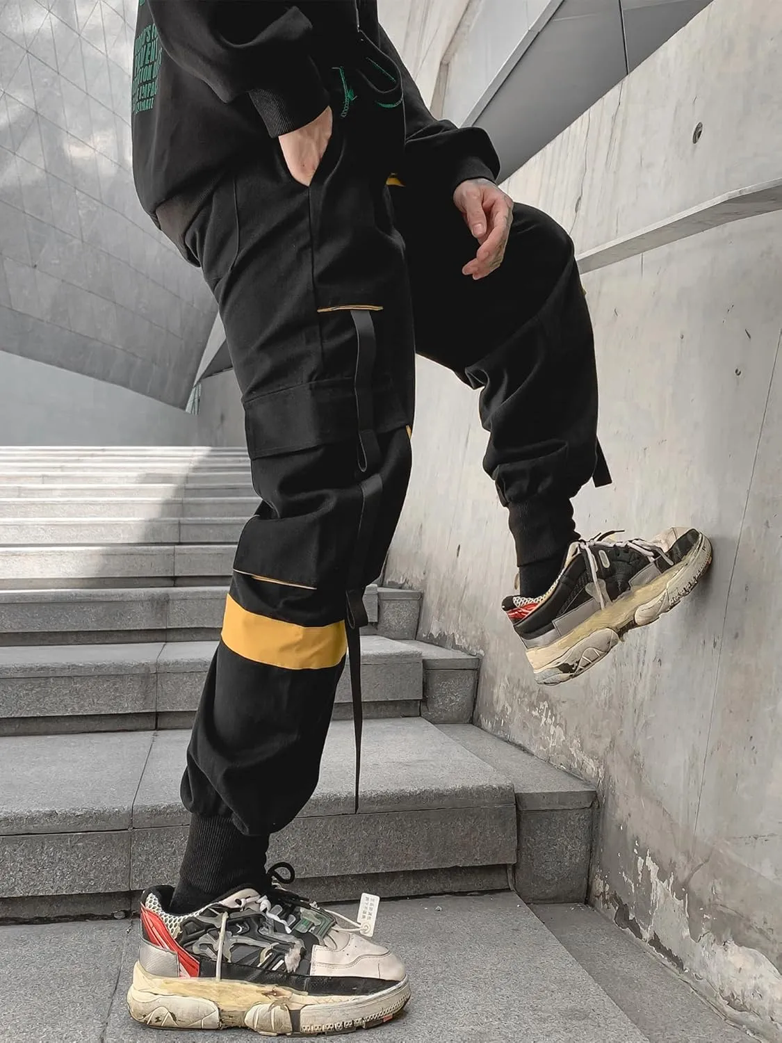 Men's Jogger Pants Punk Cargo Baggy Techwear Streetwear Hip Hop Couple Women Unisex Sports Casual Pants
